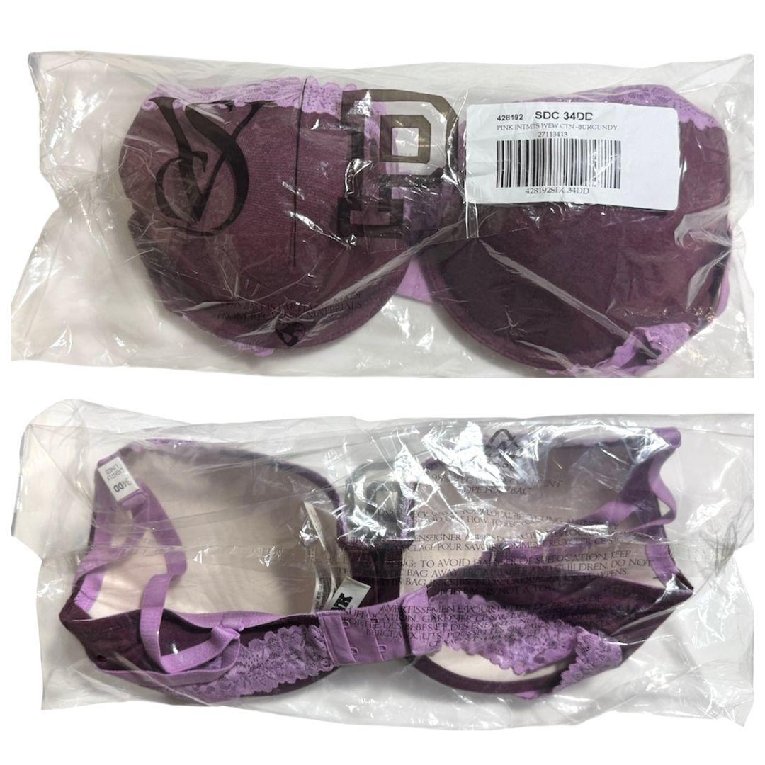 ヴィクトリアズシークレット PINK ブラジャー&Tバックショーツ 34DD・M