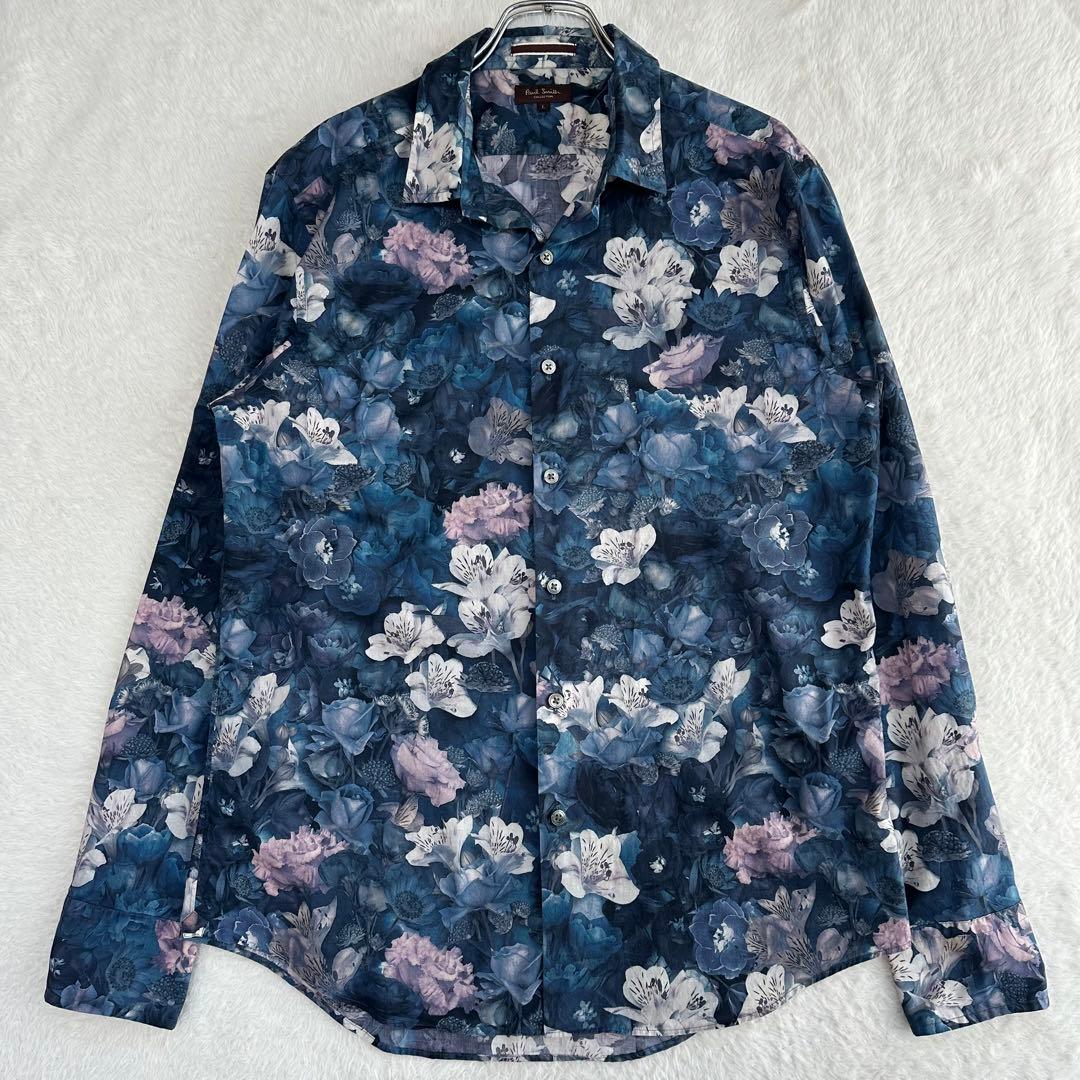 美品✨Paul Smith ポールスミス 花柄シャツ 長袖 総柄 メンズ L