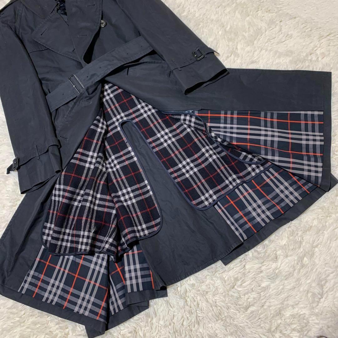 美品　バーバリーロンドン　トレンチ　マキシ丈　カシミヤ混　ベルト　大きいサイズ