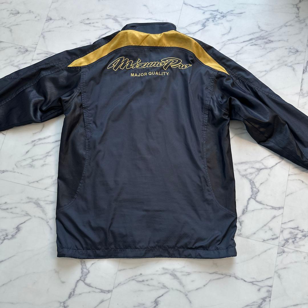 Mizuno Proウインドブレイカー　　上下セット ネイビー/ゴールド