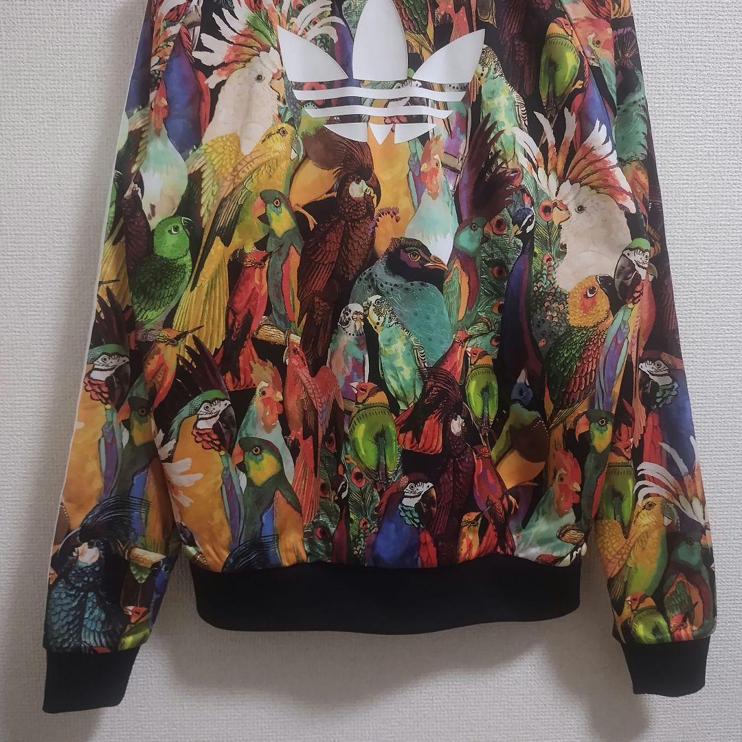 美品 adidas ジャージ トラックジャケット 鳥 総柄 OTサイズ