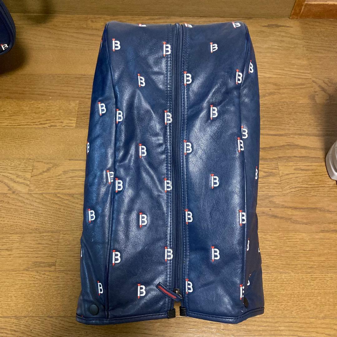 BEAMS ビームスゴルフ キャディバッグ オシャレ 可愛い ネイビー ティー柄
