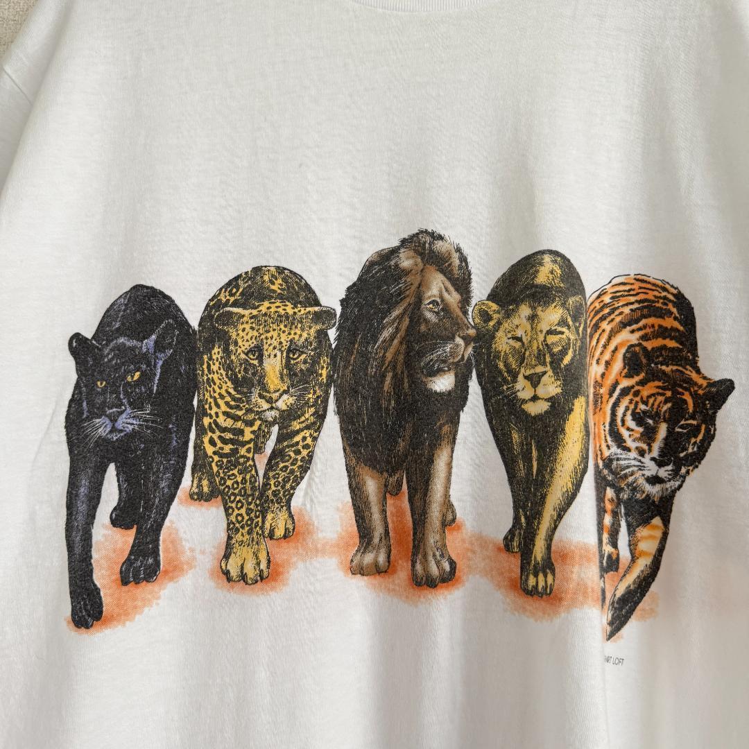古着 90s アート アニマル USA Tシャツ VINTAGE A66