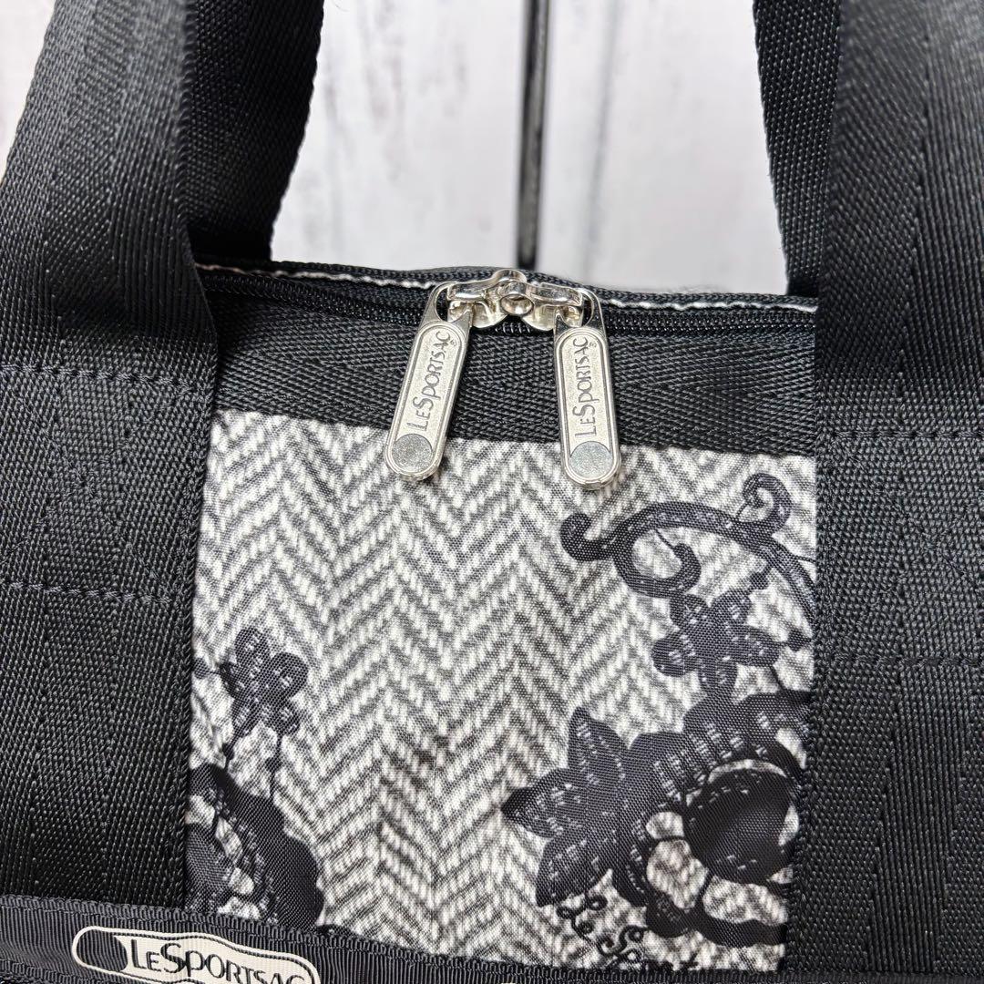 未使用級美品◆レスポートサック ヘリンボーン レース調花柄 ボストン 2way
