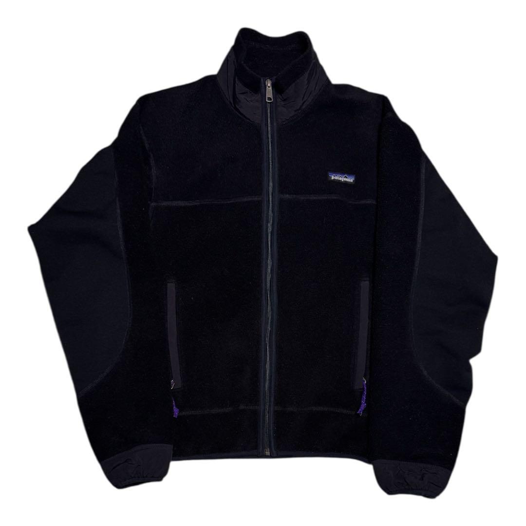 【S】90s パタゴニア パーシャルエクリプス フリース 黒 USA