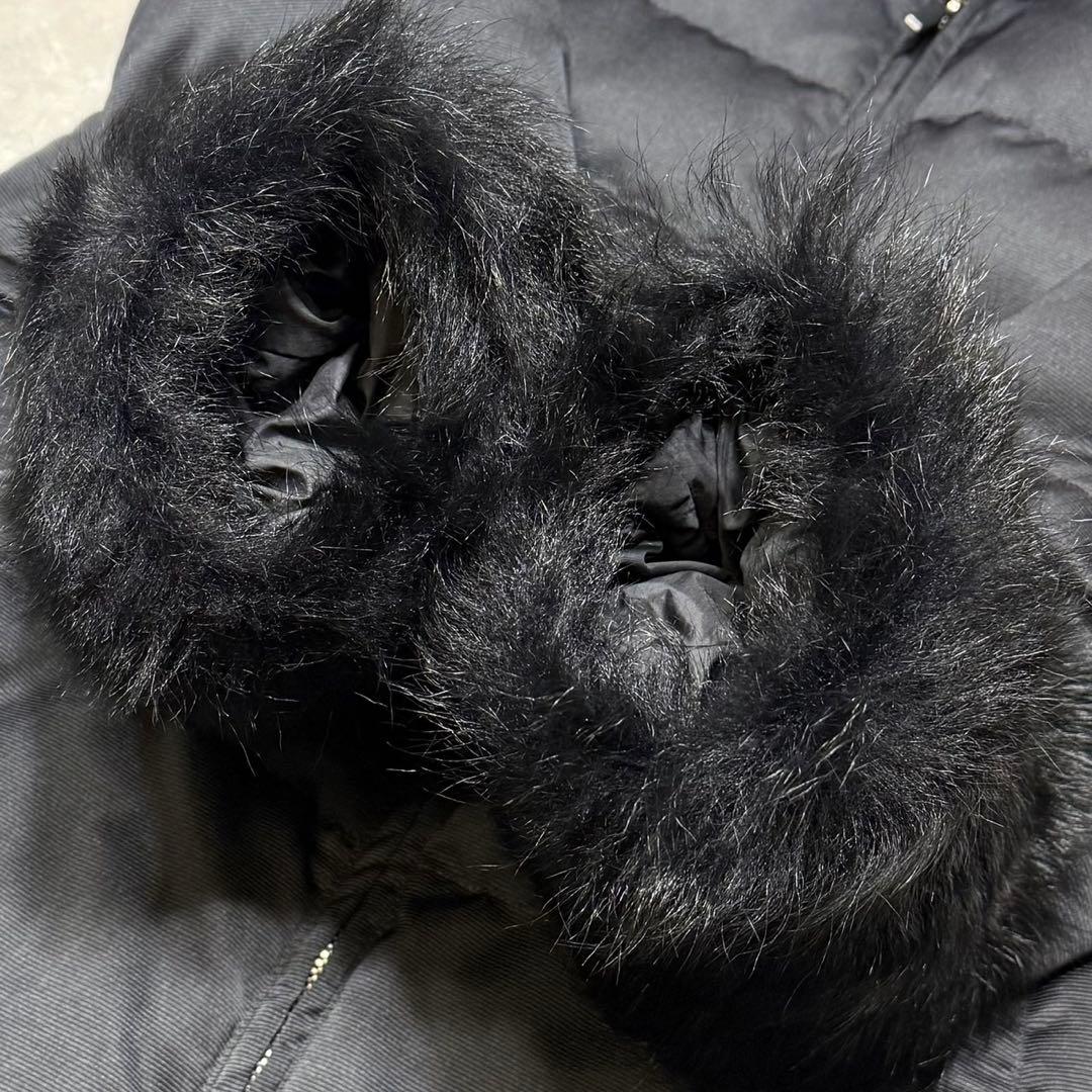 美品 Max Mara ダウンコート　ファー　Aライン　ブラック　サイズ40