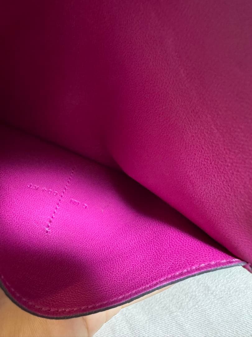 HERMES ドゴンコンパクト　ローズパープル　ピンク 二つ折り財布