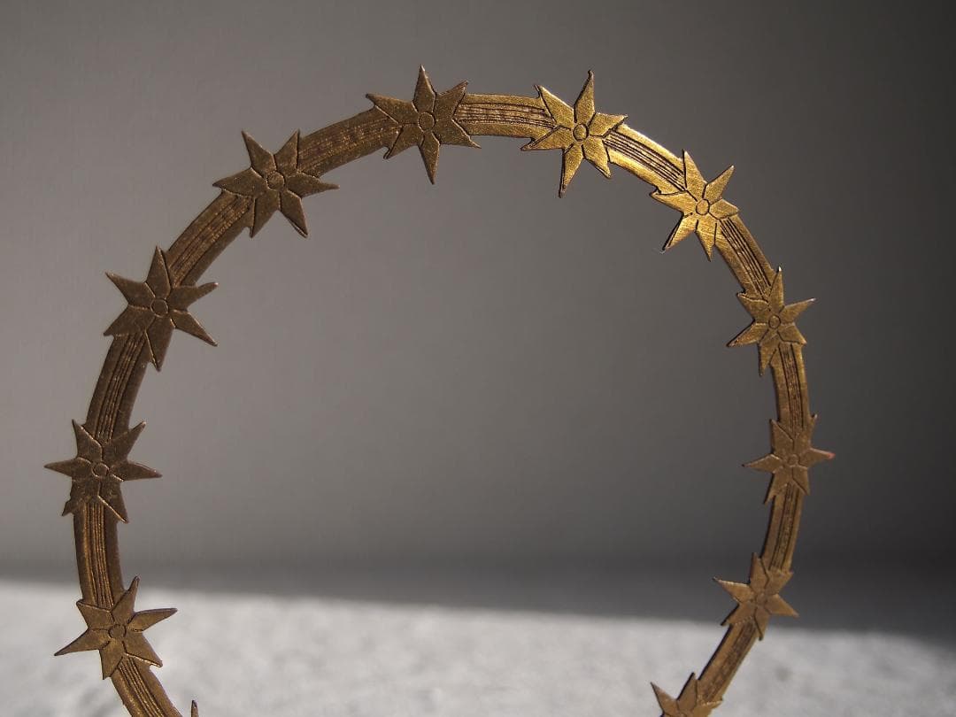 聖母マリア像につける星のついた光輪 クラウン カトリック彫像用/K377