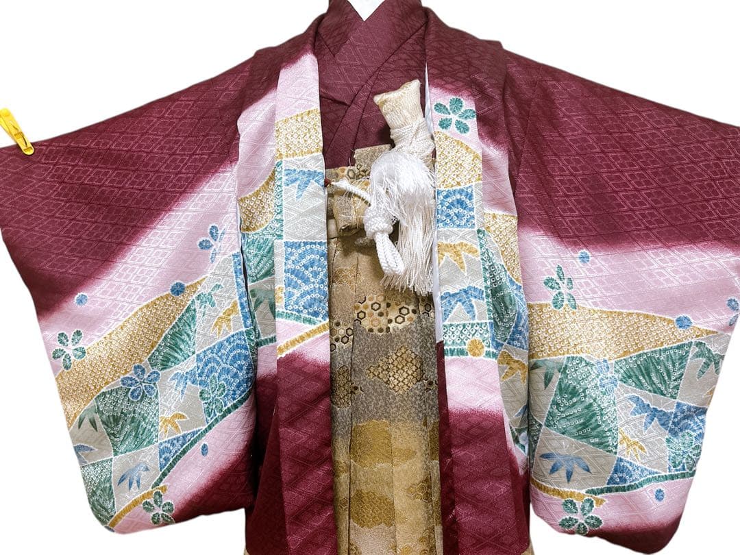 変わり色♡七五三　5歳　男の子　セット　一式　紫系　鷹