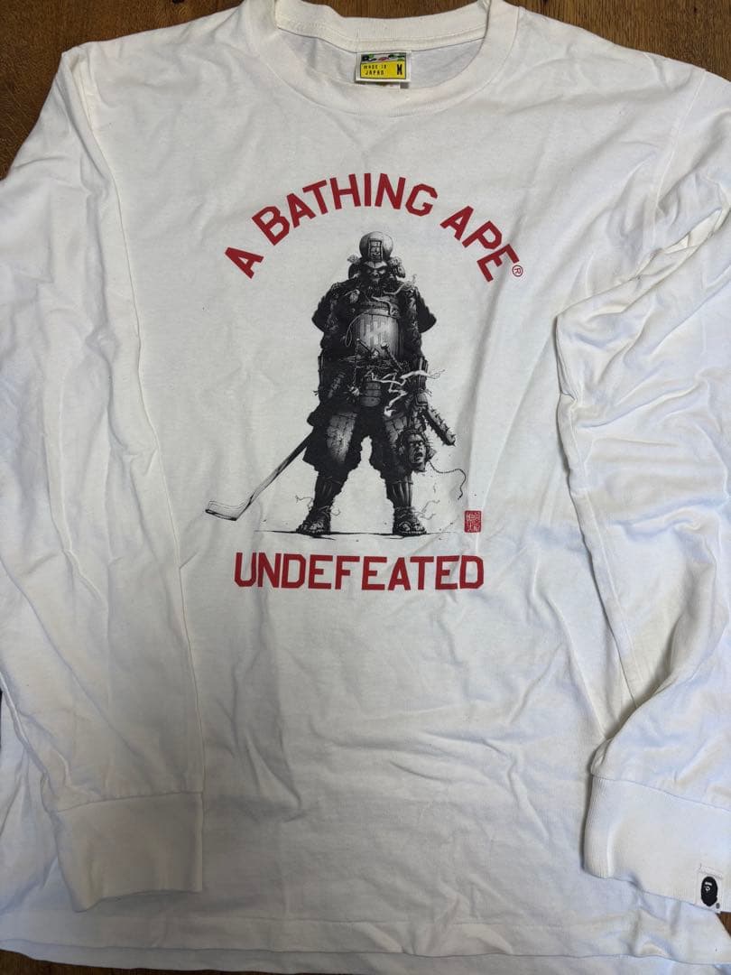 BAPE × undefeated 長袖カットソー ホワイト