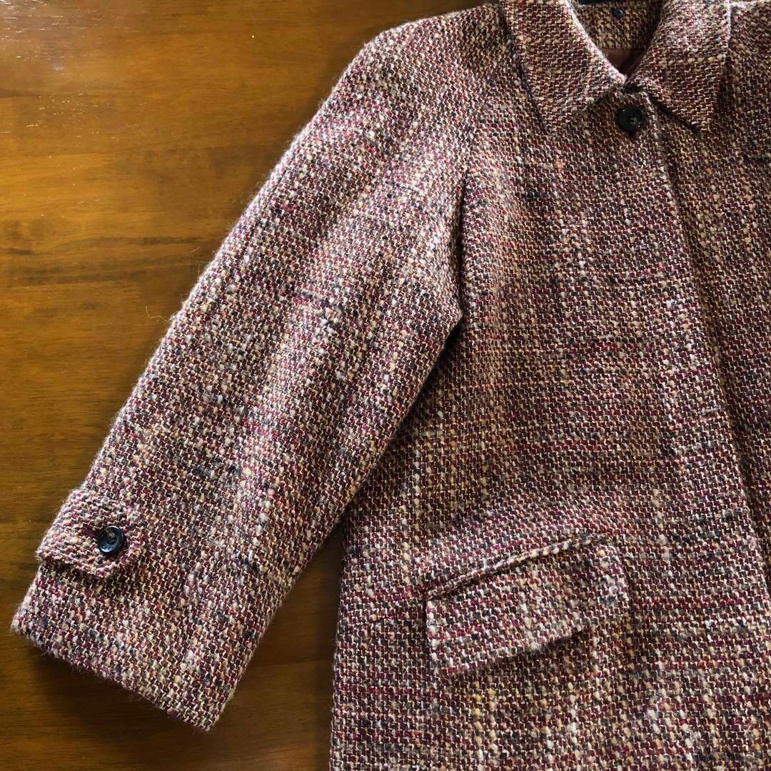 DAKS ダックス　レディース　ロング　コート　アウター　ツイード 高級　M