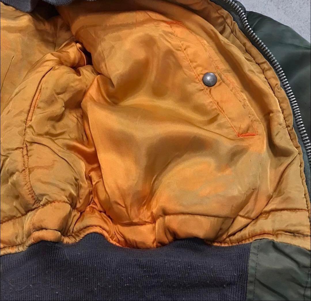 90s AVIREX MA-1 ミリタリーフライトジャケット　USA製 L