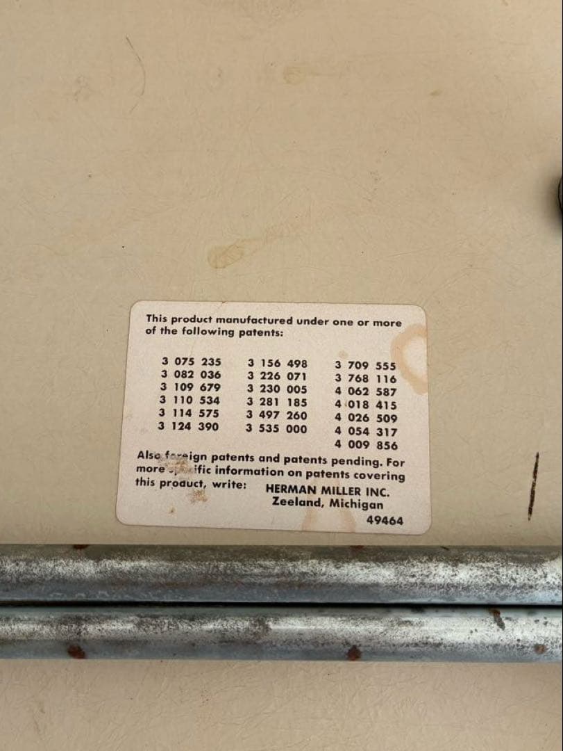 ヴィンテージ 1980年前期 イームズ ハーマンミラー シェルチェア 布張り