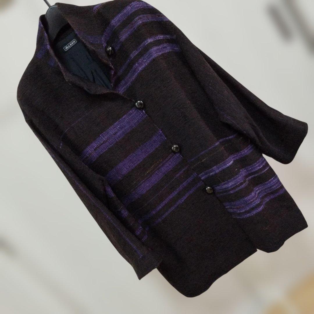 美品 秩父★シルク裂き織りコート 綺麗なうちに着て頂きたいのでお値下げしました