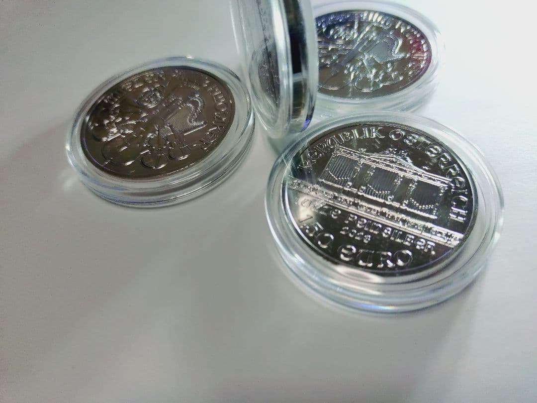 オーストリア ウィーンフィル1オンス銀貨　4枚セット　ケース付き