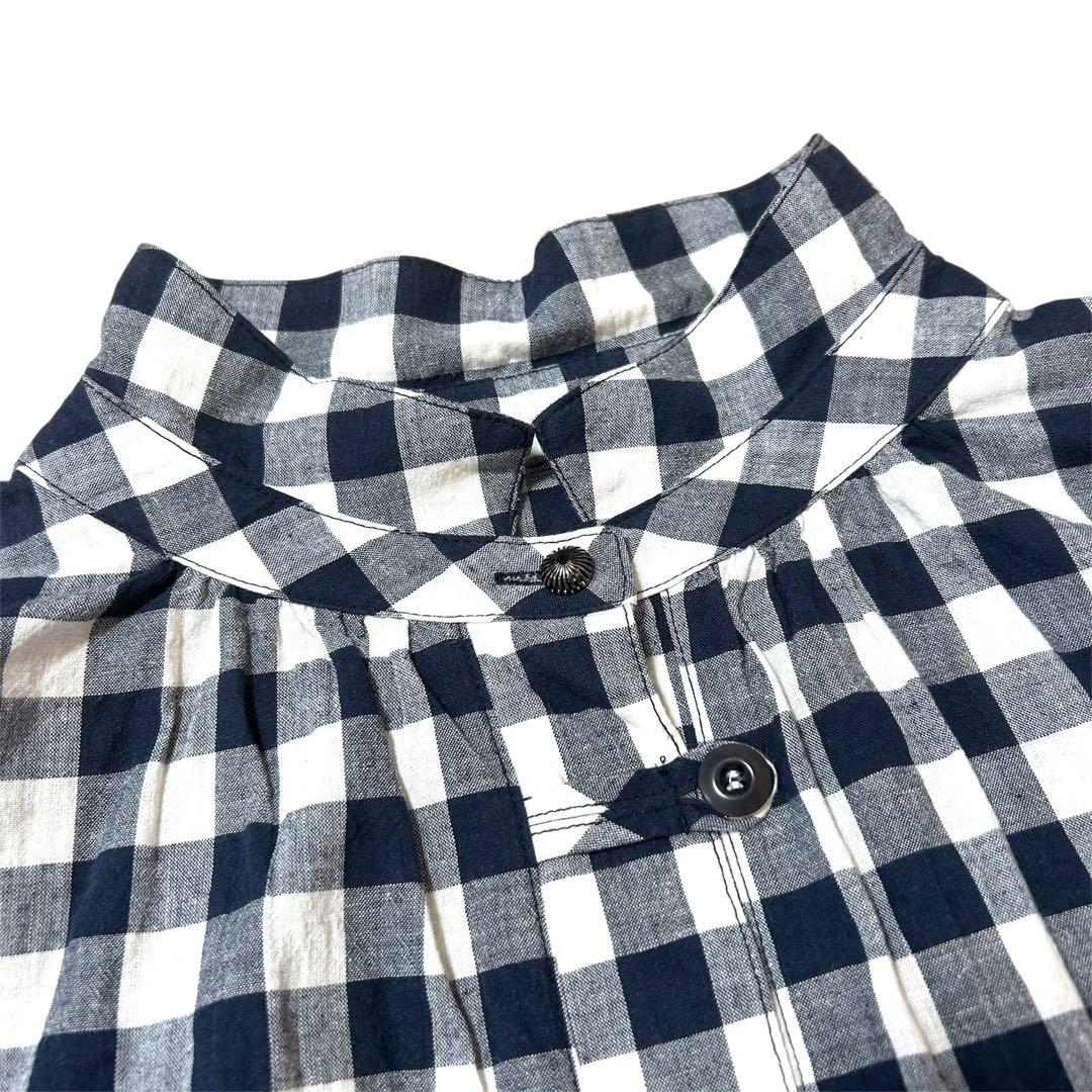 限定色！ネストローブ コットンリネンワッシャーギンガム スリーピングシャツ