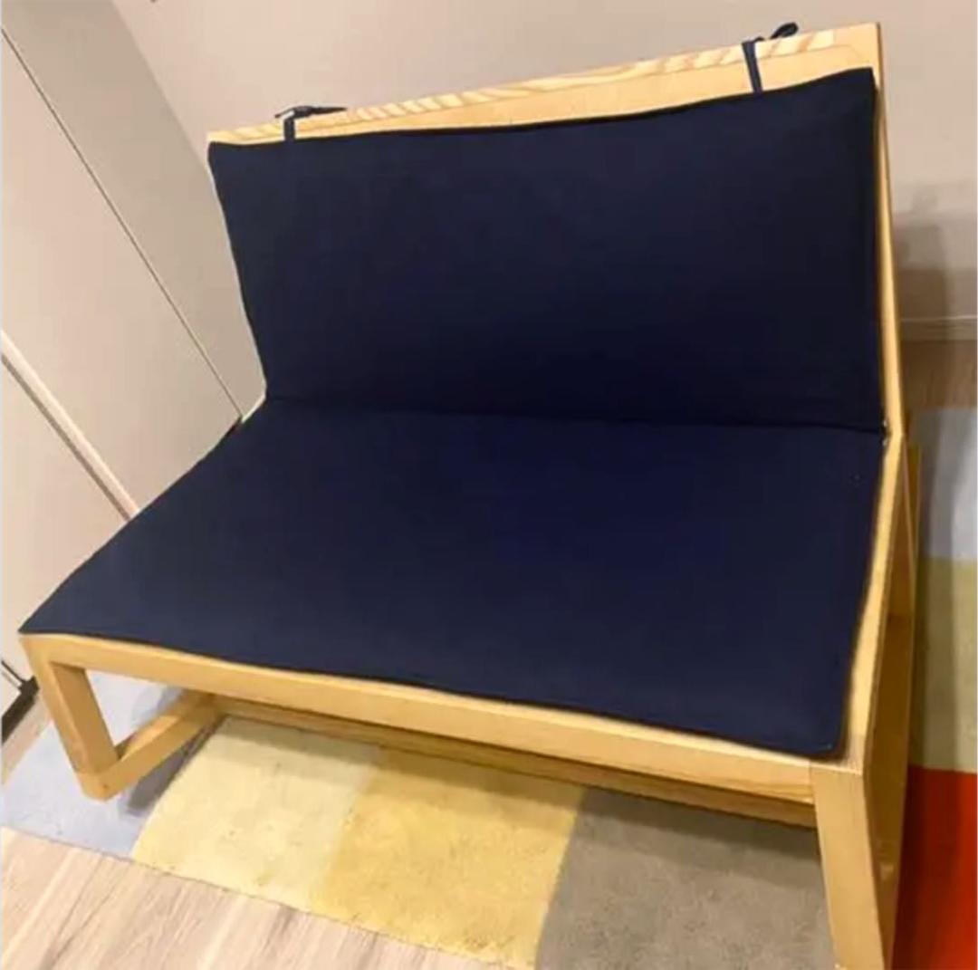 ACTUSアクタス　ロッキングチェア（紺色クッション付）