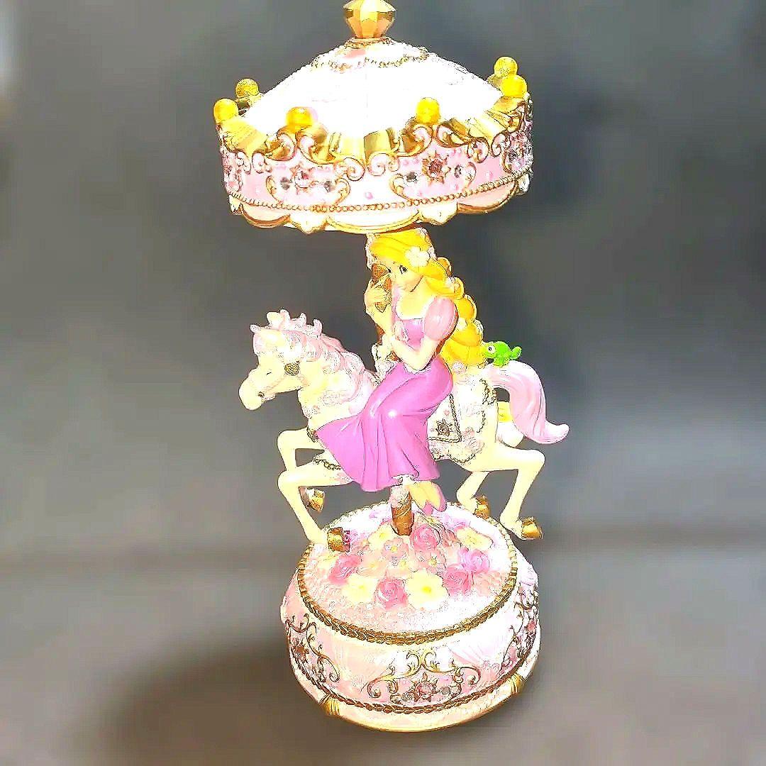 ラプンツェル オルゴールメリーゴーランド回転木馬 廃盤 レア