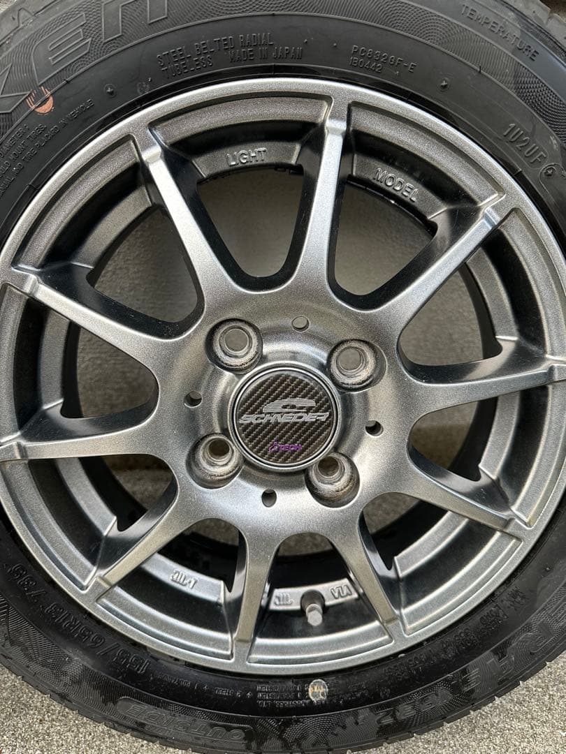 ✨schneider アルミ4本セットファルケン155/65R13付き✨