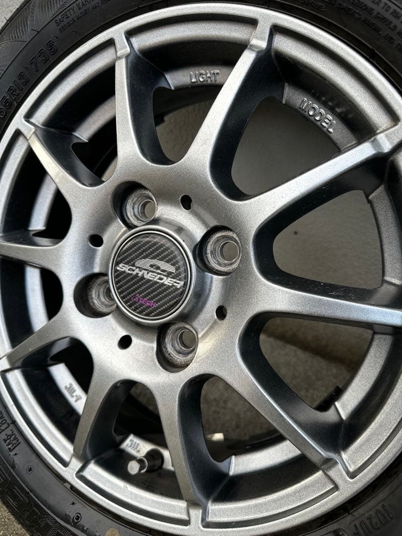✨schneider アルミ4本セットファルケン155/65R13付き✨
