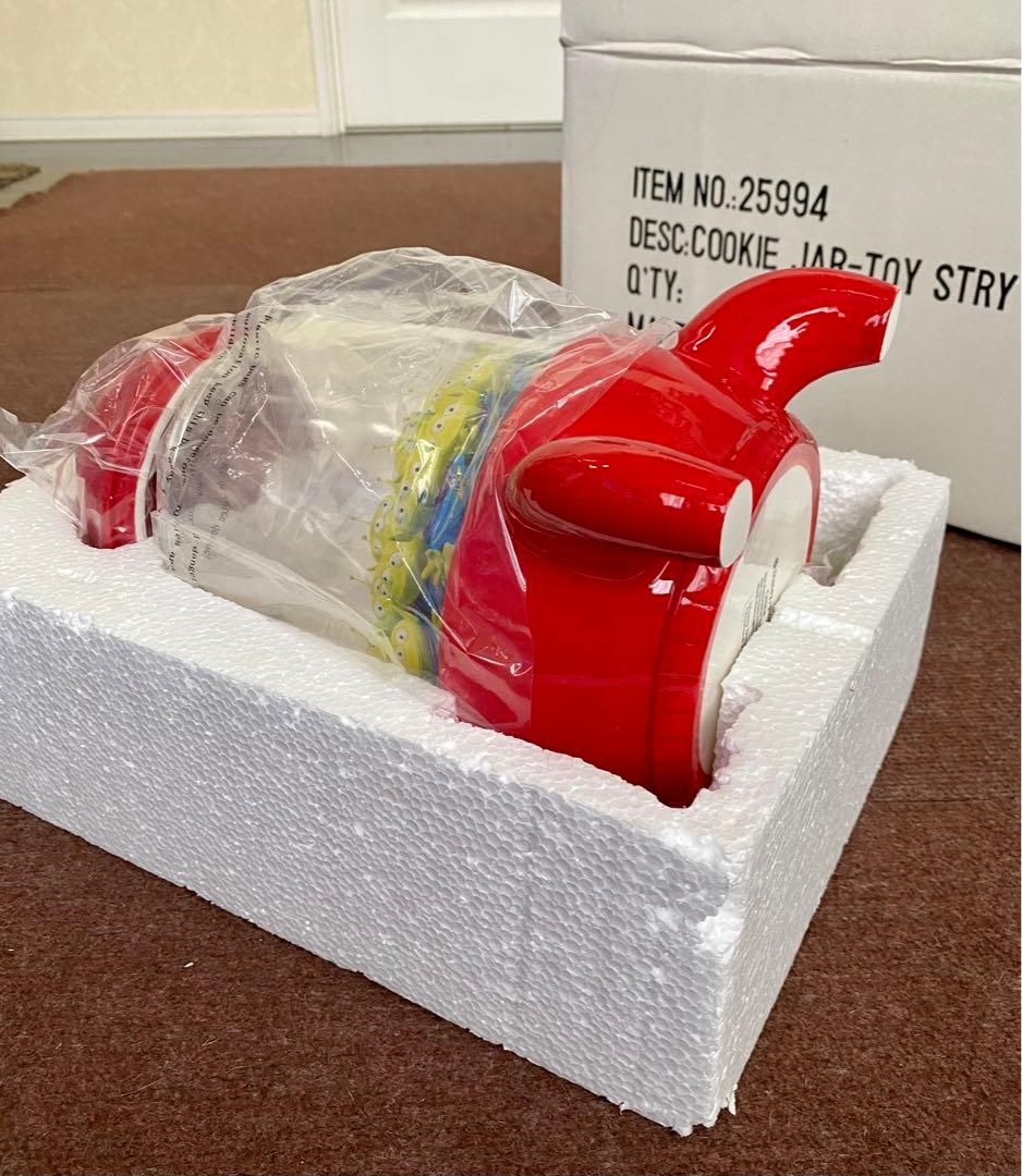 アンティーク ディズニー トイストーリー バズライトイヤー 陶器製クッキージャー