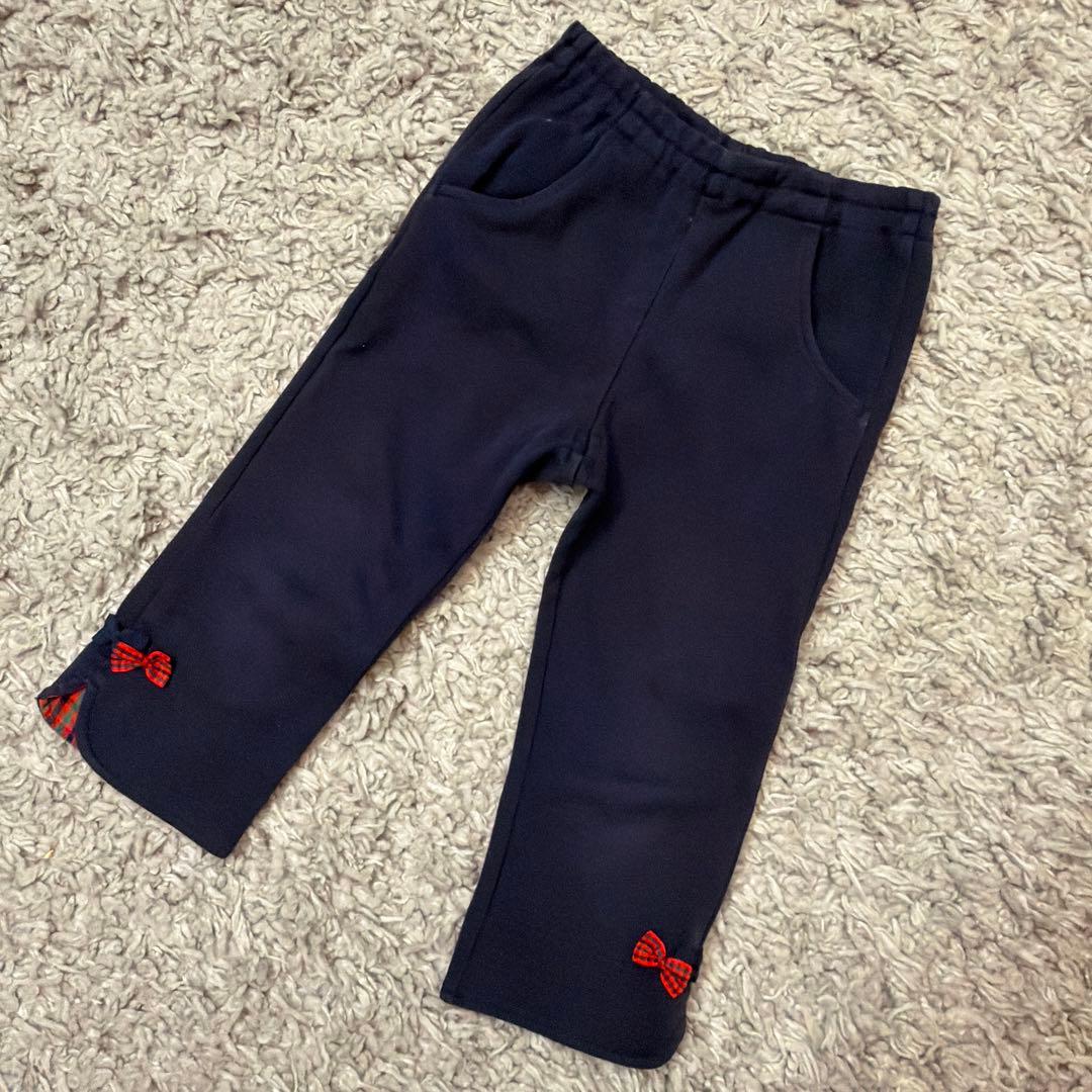 familiar 90cm 長袖ワンピースとパンツのセット