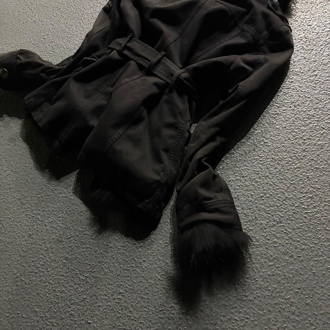 SLY Raccoon Fur Military Jacket Y2K ギャル