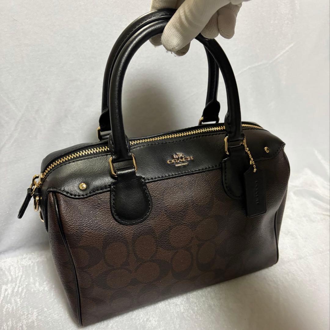 【未使用品】COACH コーチ 2way ミニボストンバック ショルダーバッグ