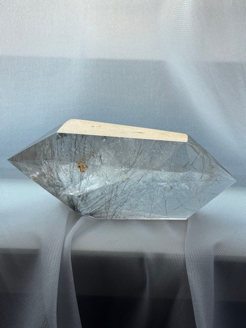 高透明＆高品質◎ブラジル産 ブラックルチルクォーツ ダブルポイント