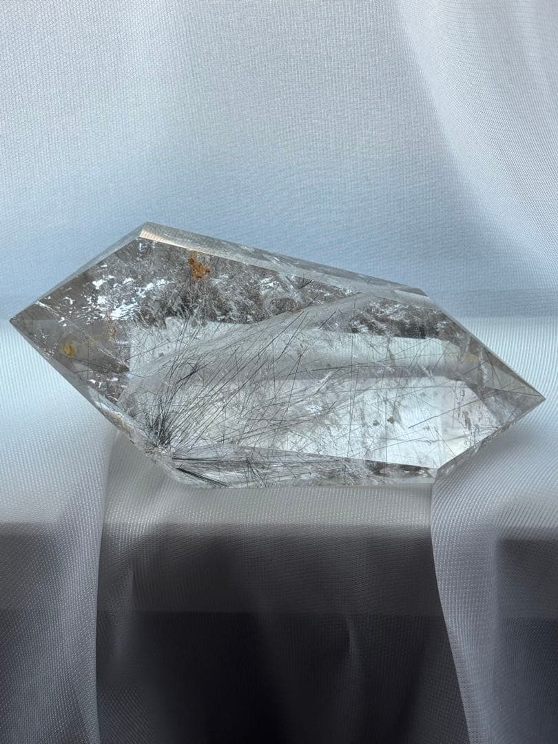 高透明＆高品質◎ブラジル産 ブラックルチルクォーツ ダブルポイント