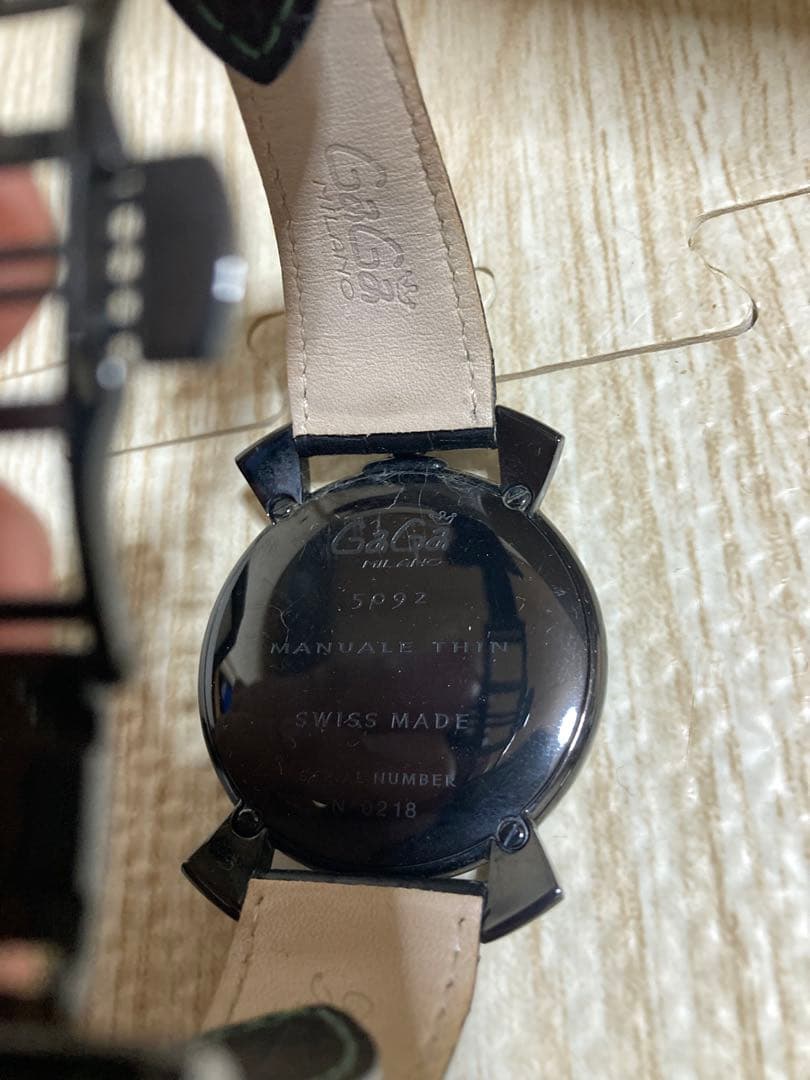 B*L様 GaGa Milano アナログ時計 ブラック/グリーン