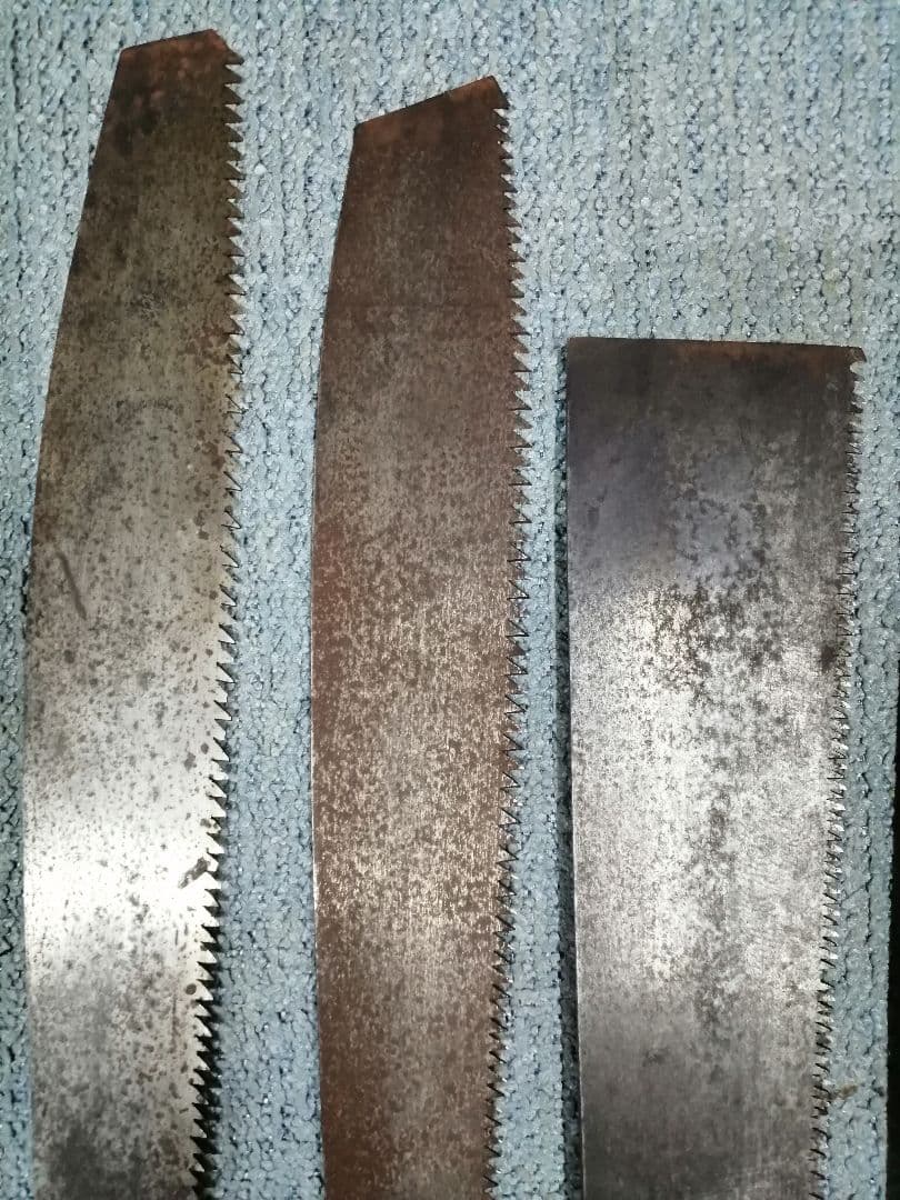 ノコギリ５本セット　本革製釘腰袋付き