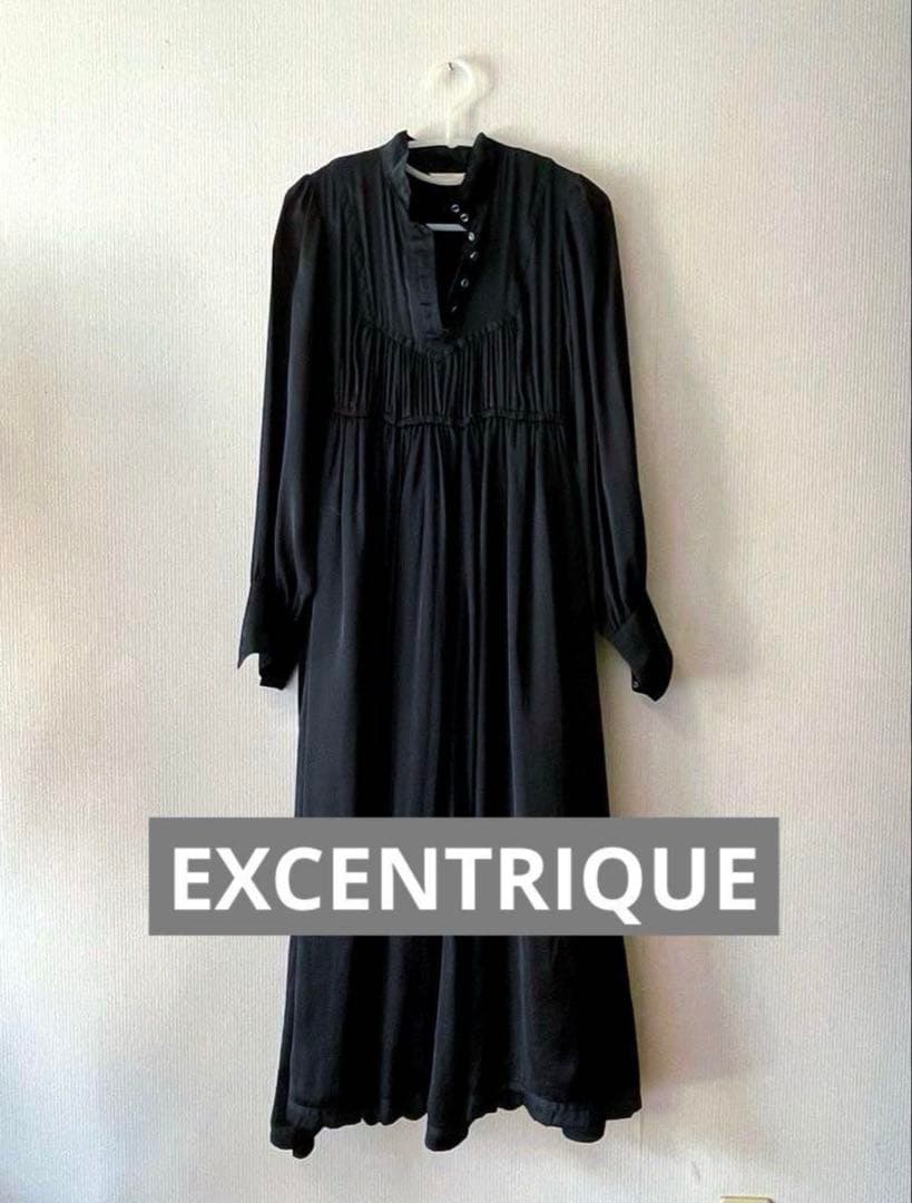 Excentrique 黒ロング ワンピースドレス セット　フリーサイズ