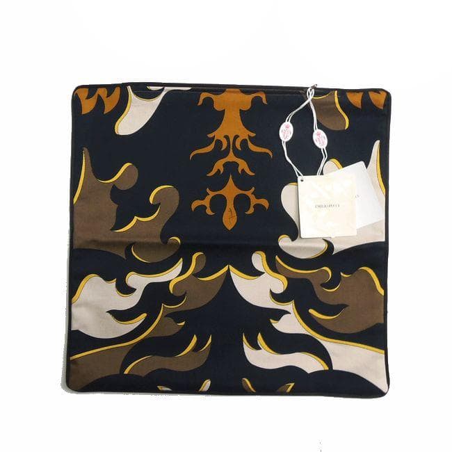 新品 エミリオ プッチ コットン クッションカバー ブラック No.2