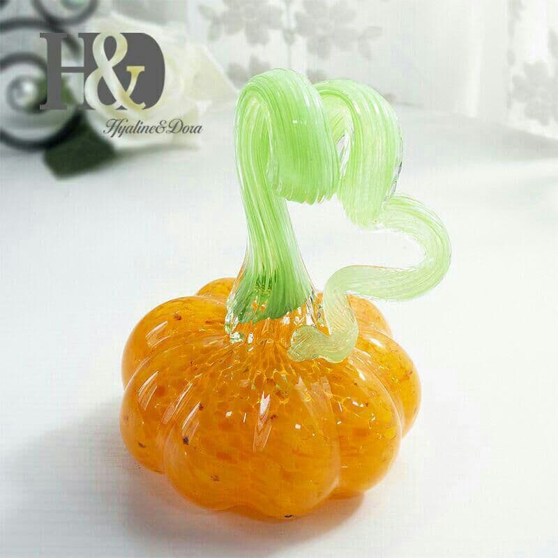 カボチャの像  ガラス  工芸品~
