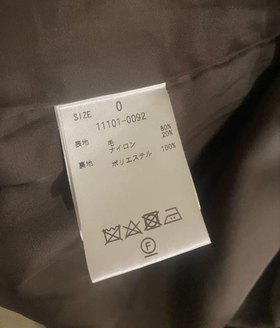 【CLANE】ダブルウールロングコート ブラウン サイズ0