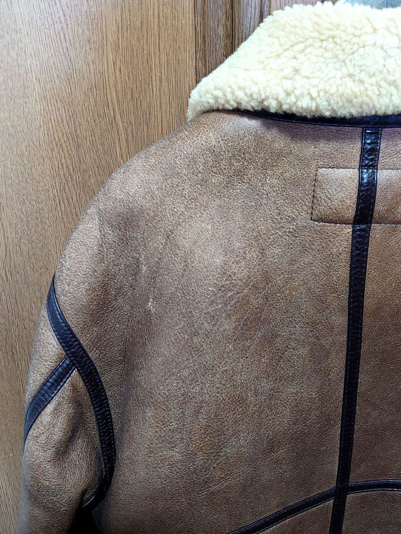 【中古】フライトジャケットL 羊革BRW/B-3韓国製