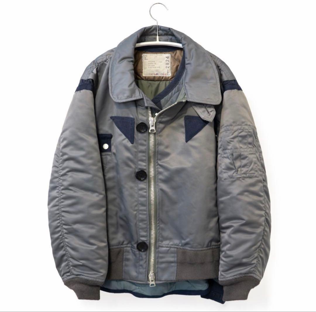 【〜2/8値下げ】sacai 22aw ナイロンツイルミックスブルゾン サイズ1