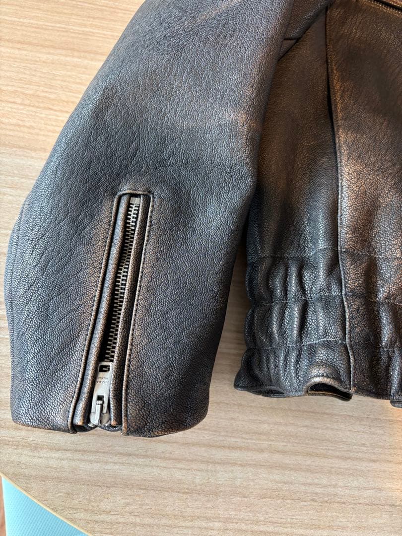 j*a様 PRADA 22ss look2 レザージャケット ブルゾン