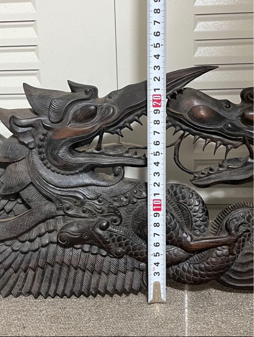 木製 龍の置物 木彫り/木工工芸/東洋彫刻/置物/飾物/干支/龍/辰/辰年/玄関