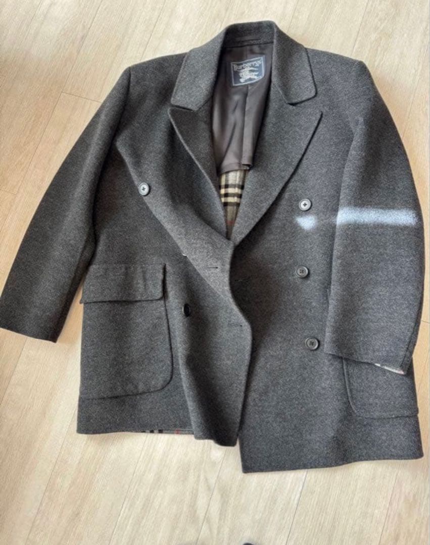 BURBERRY⭐︎バーバリー　ダークグレー ダブルブレスト チェスターコート