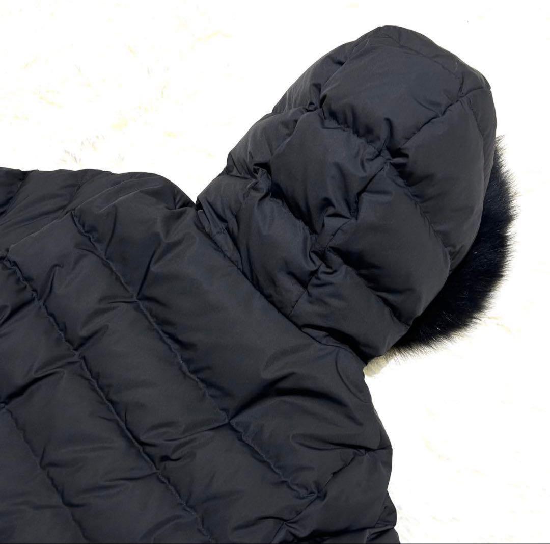 極美品✨ユナイテッドアローズ ダウンコート フォックスファー Aライン 黒