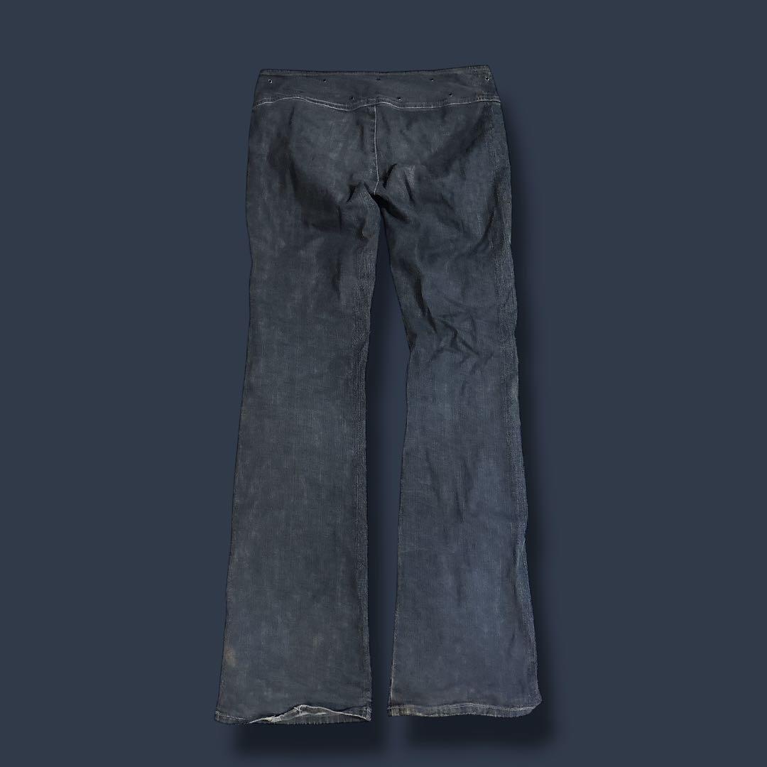 パンツ 00s Y2K ARMANI flare black denim pants