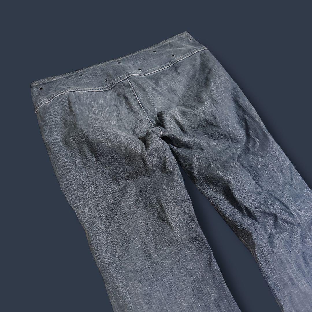 パンツ 00s Y2K ARMANI flare black denim pants