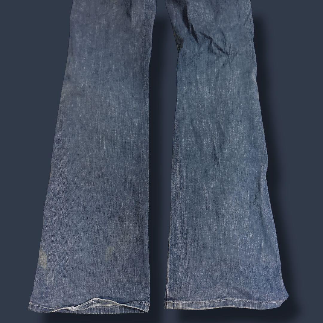 パンツ 00s Y2K ARMANI flare black denim pants