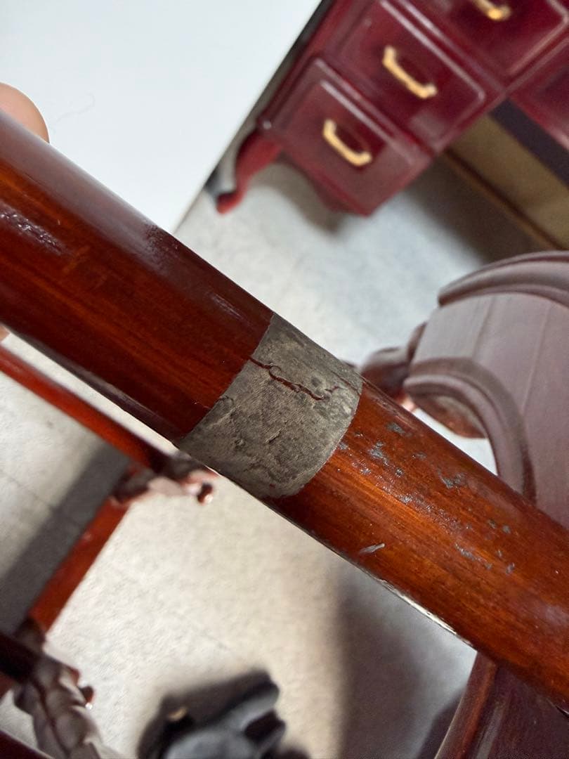 クラシック木製タオルラック マホガニー調 バスタオルスタンド 当時物 ヨーロッパ