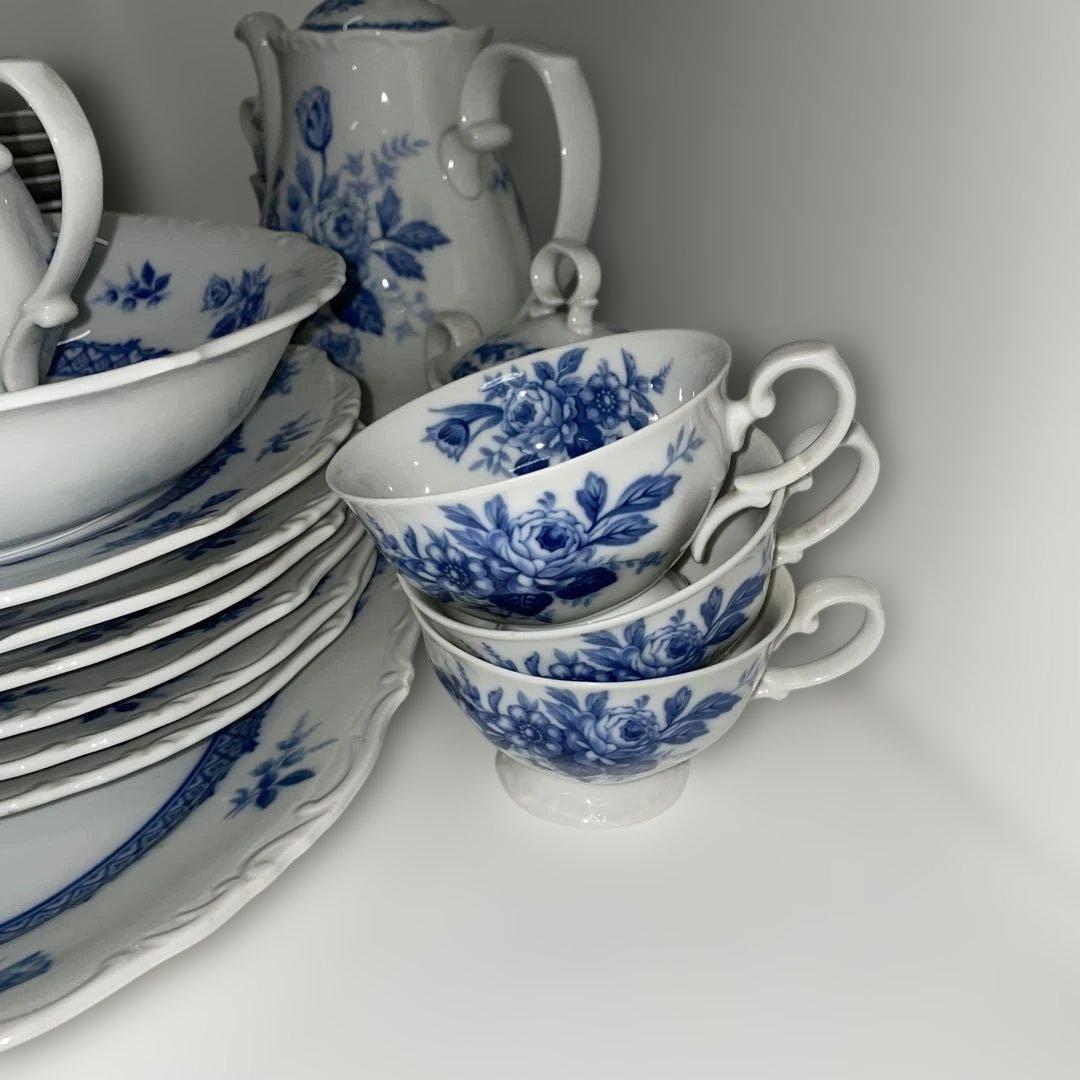 値下げ Rosary YAMATO JAPAN 青い花柄 食器セット 約40点
