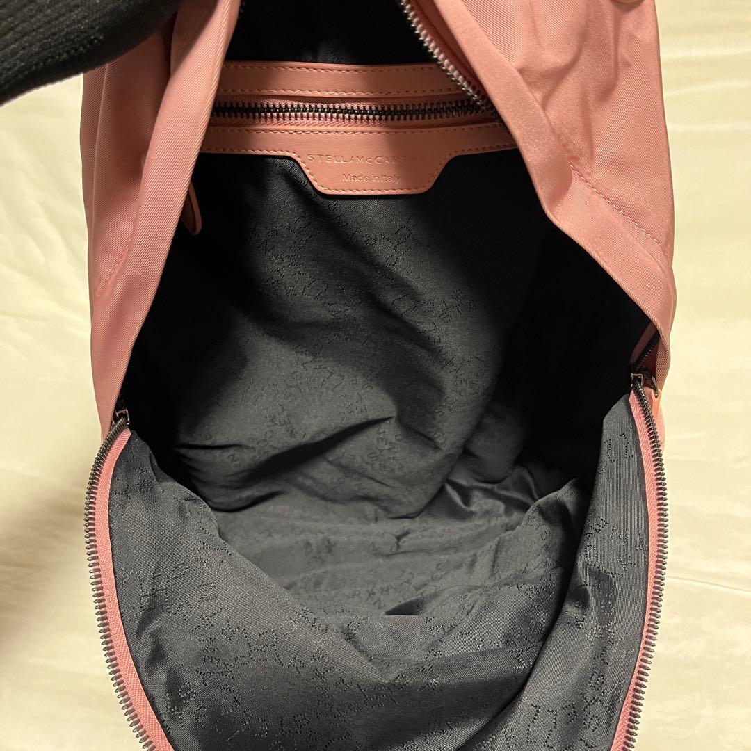 美品 ステラマッカートニー ファラベラ ナイロン リュック ピンク B74