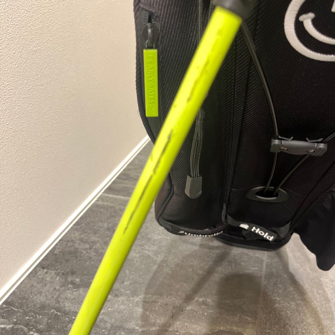 PEARLY GATES キャディバッグ スタンド付き ネイビー/グリーン