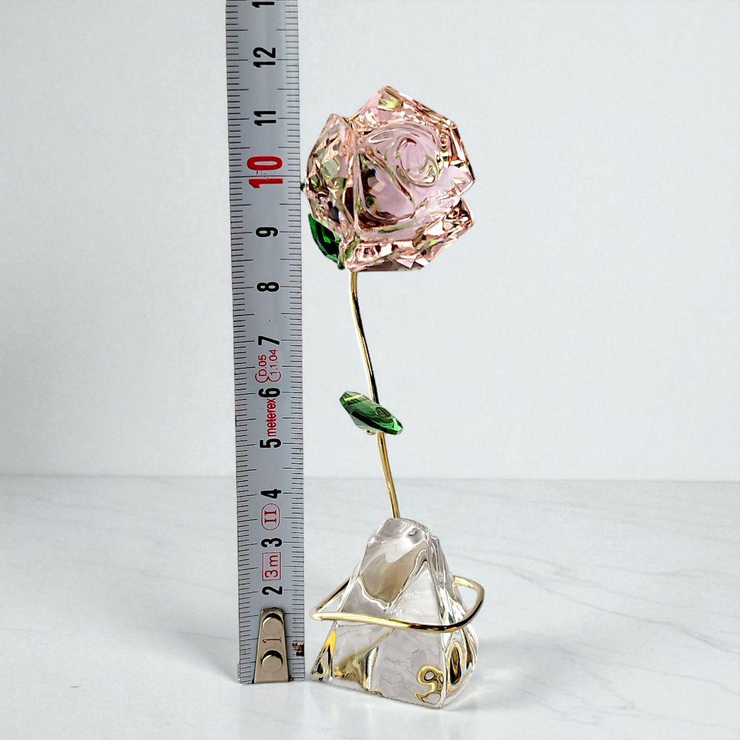 【極美品・現行品】スワロフスキー　フラワー　ローズ　オブジェ　箱付